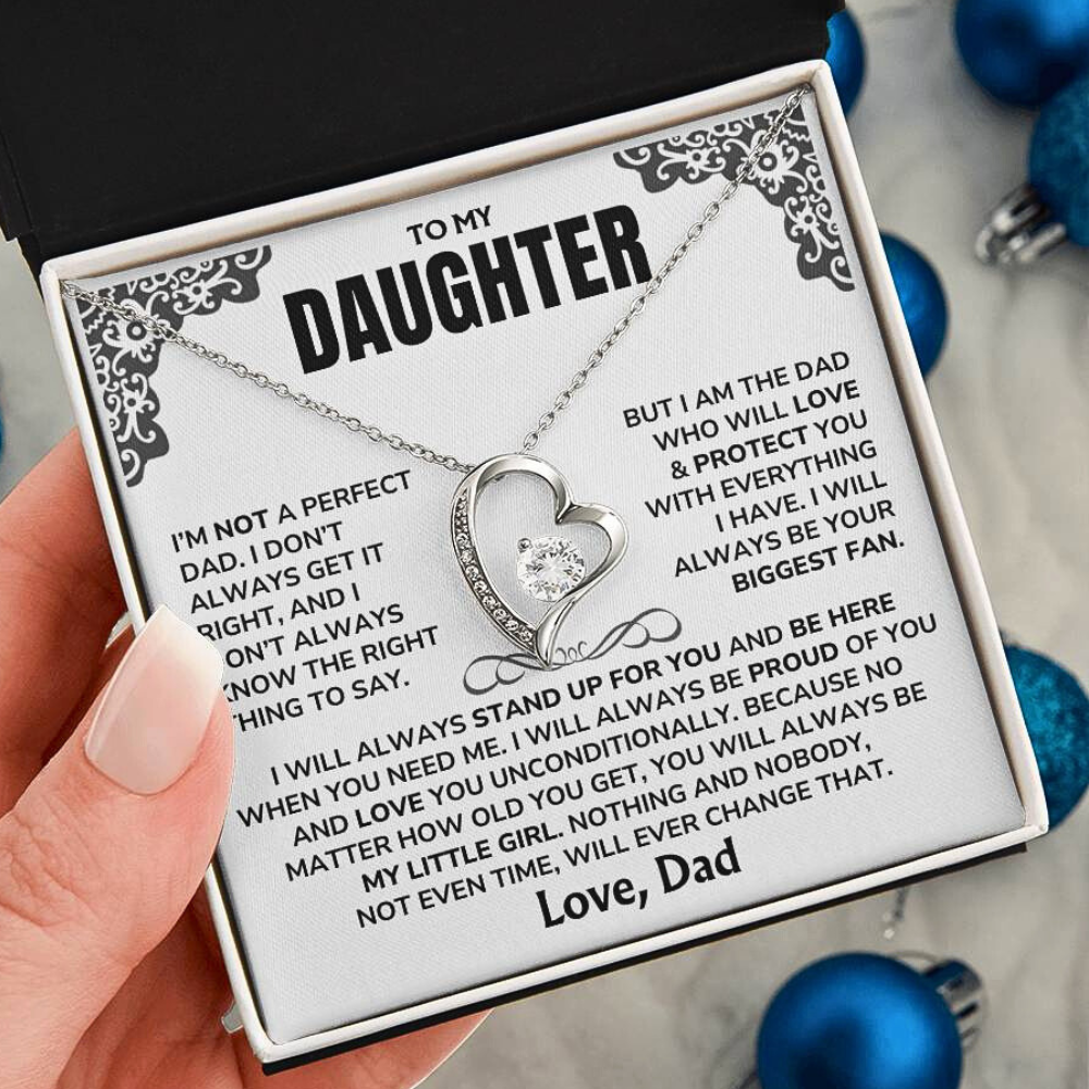 To My Daughter - "I'll Always Be Here" Forever Love Necklace Gift Set - DT03