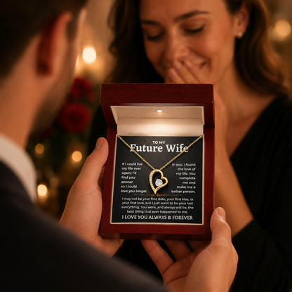 To My Future Wife - "You Complete Me" Forever Love Necklace Gift Set - FW03v2