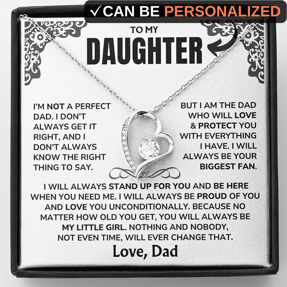 To My Daughter - "I'll Always Be Here" Forever Love Necklace Gift Set  - DT03v3