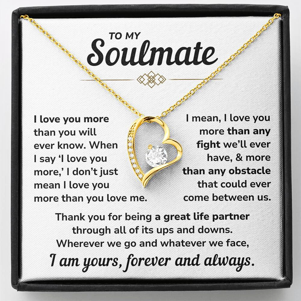 To My Soulmate – "I Am Yours, Always" Forever Love Necklace Gift Set - SM04