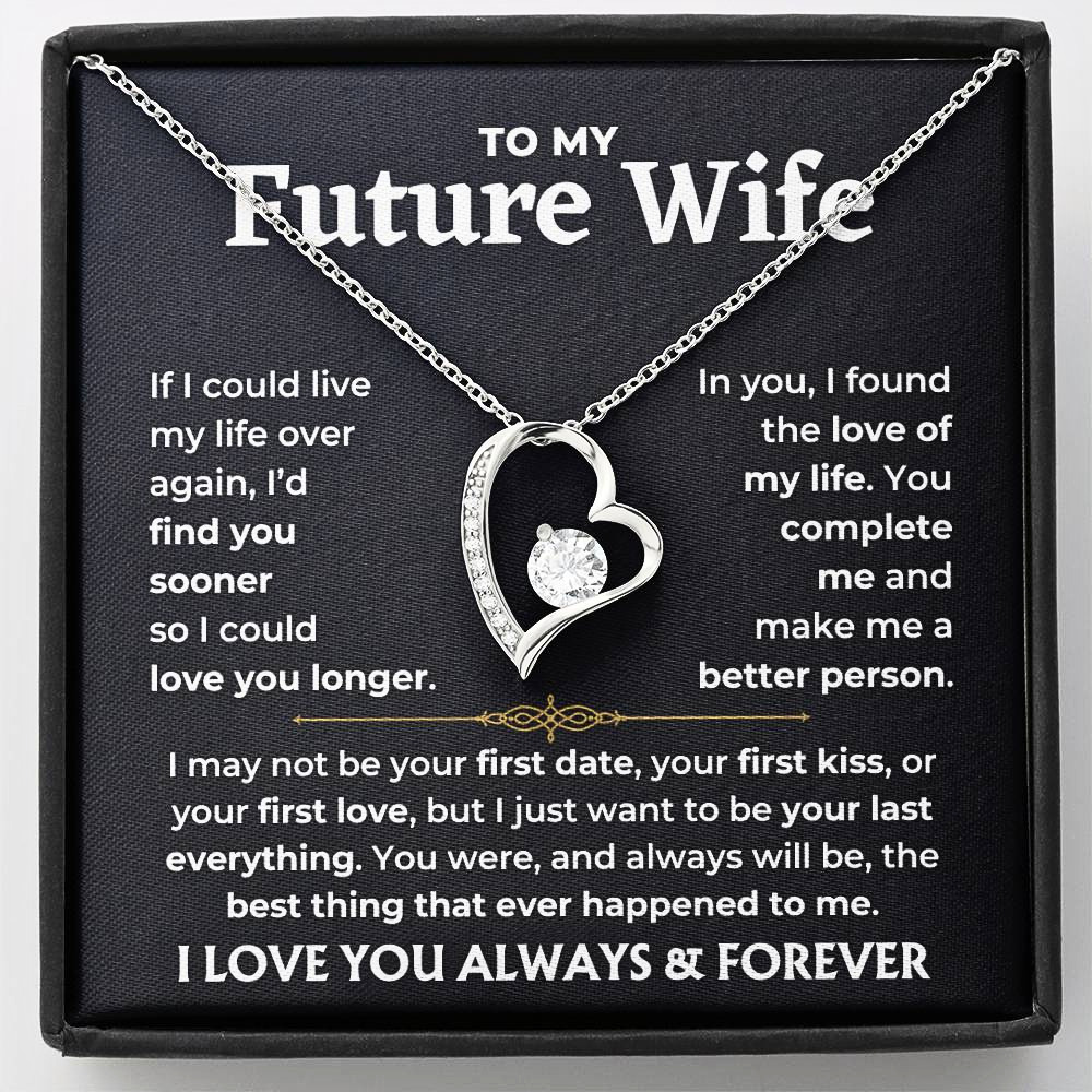 To My Future Wife - "You Complete Me" Forever Love Necklace Gift Set - FW03v2