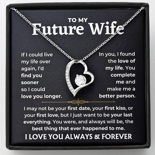 To My Future Wife - "You Complete Me" Forever Love Necklace Gift Set - FW03v2