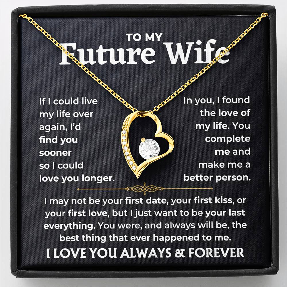 To My Future Wife - "You Complete Me" Forever Love Necklace Gift Set - FW03v2