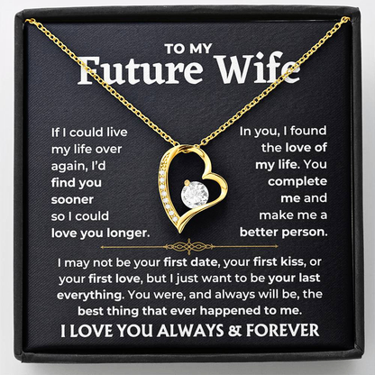 To My Future Wife - "You Complete Me" Forever Love Necklace Gift Set - FW03v2