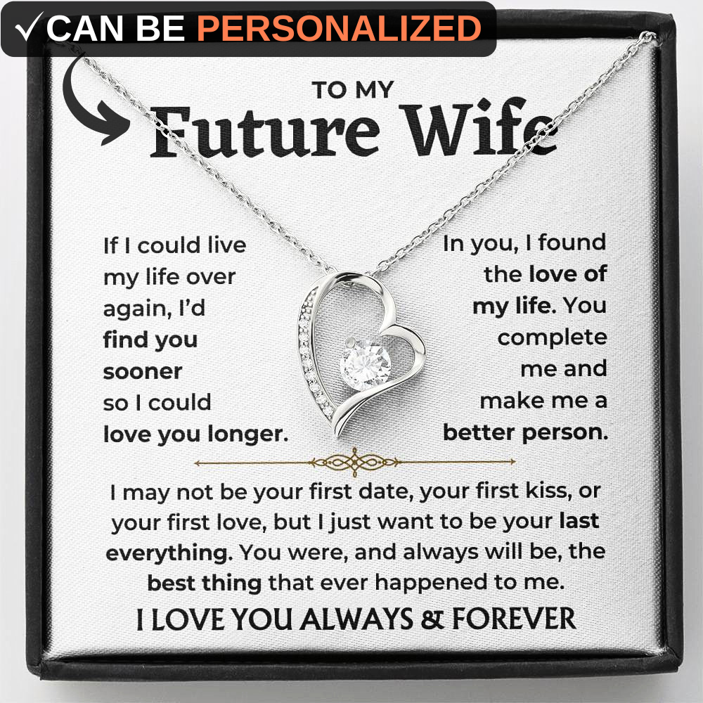 To My Future Wife - "You Complete Me" Forever Love Necklace Gift Set - FW03v3