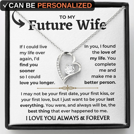 To My Future Wife - "You Complete Me" Forever Love Necklace Gift Set - FW03v3