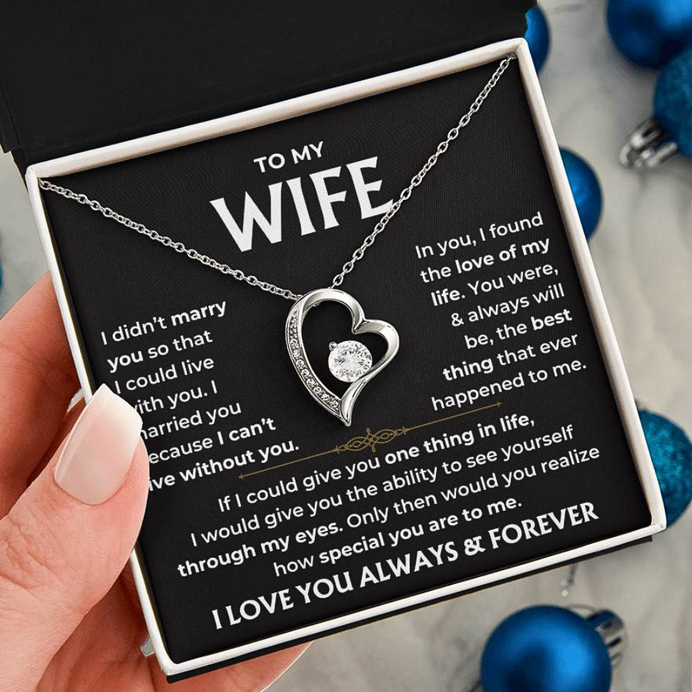 To My Wife Necklace - "Love of My Life" Forever Love Wife Gift Set - WF02v2