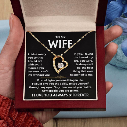 To My Wife Necklace - "Love of My Life" Forever Love Wife Gift Set - WF02v2