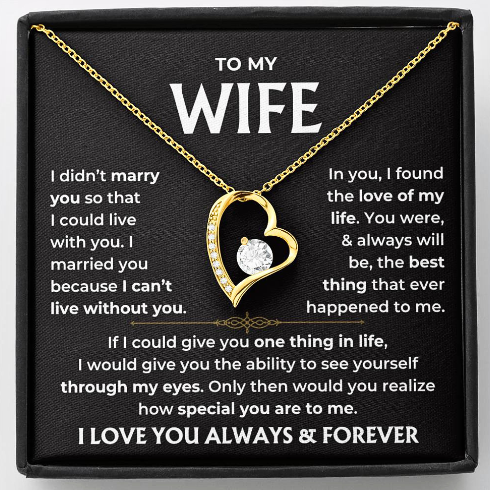 To My Wife Necklace - "Love of My Life" Forever Love Wife Gift Set - WF02v2