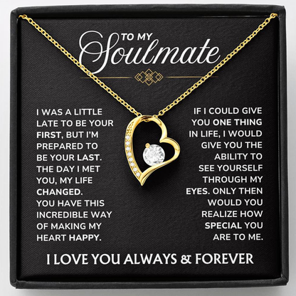 To My Soulmate Necklace - "You Changed My Life" Love Knot Soulmate Gift Set - SM03v2