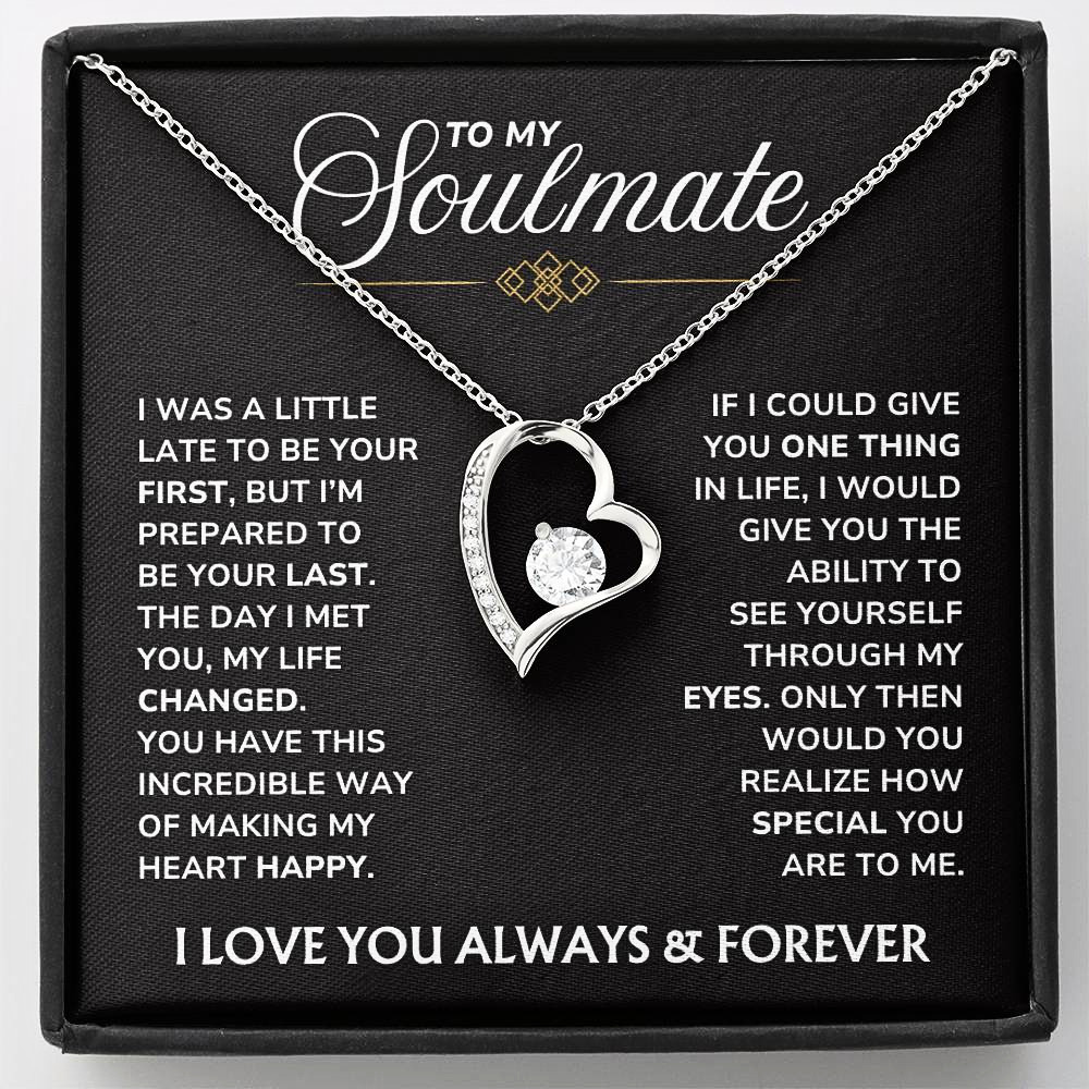 To My Soulmate Necklace - "You Changed My Life" Love Knot Soulmate Gift Set - SM03v2