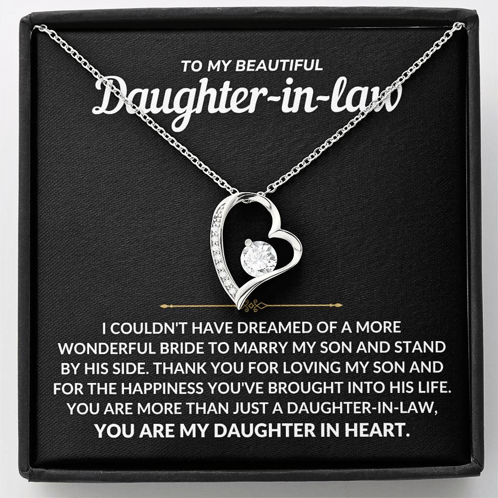 Daughter-in-Law Necklace Gift Set - "Wonderful Bride" Forever Love Daughter-in-Law Gift - DL02