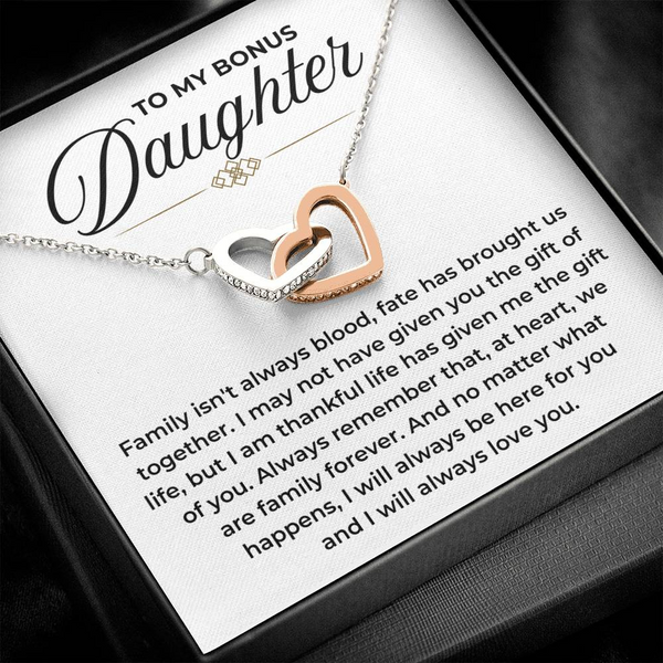 To My Bonus Daughter - "I Will Always Love You" Forever Love Necklace ...
