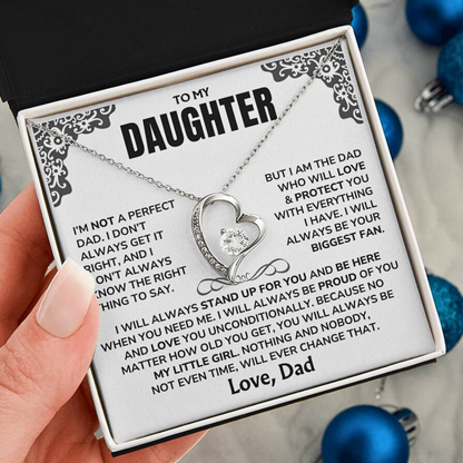 To My Daughter - "I'll Always Be Here" Forever Love Necklace Gift Set  - DT03