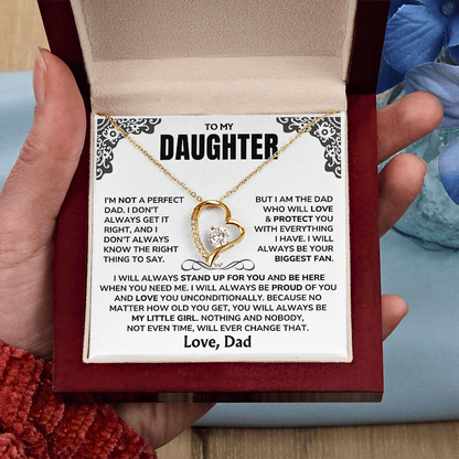 To My Daughter - "I'll Always Be Here" Forever Love Necklace Gift Set  - DT03
