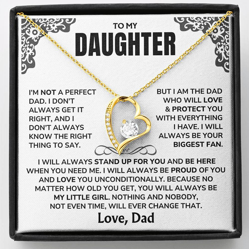 To My Daughter - "I'll Always Be Here" Forever Love Necklace Gift Set  - DT03