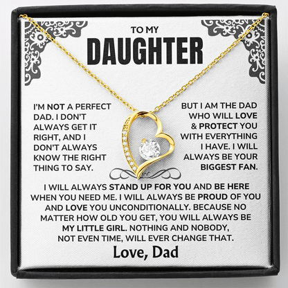 To My Daughter - "I'll Always Be Here" Forever Love Necklace Gift Set  - DT03