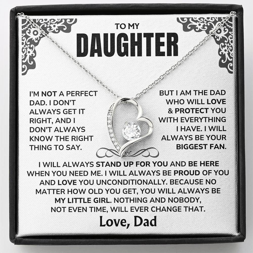 To My Daughter - "I'll Always Be Here" Forever Love Necklace Gift Set  - DT03