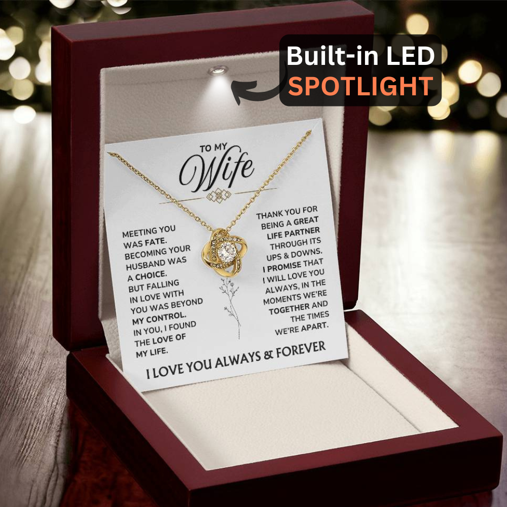 To My Wife – "My Forever" Love Knot Necklace Gift Set - WF04