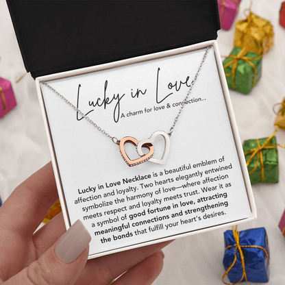 Lucky in Love Necklace Gift Set - A Charm for Love & Connection - LL01