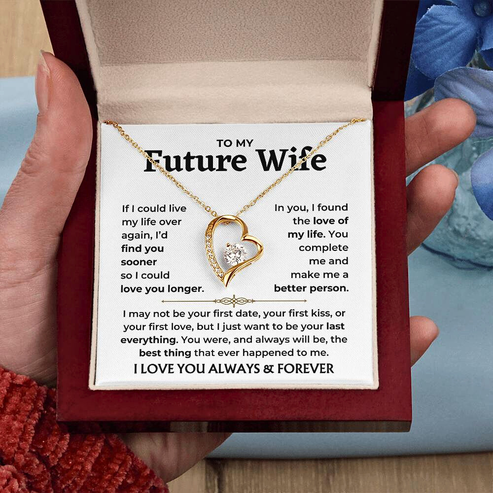 To My Future Wife - "You Complete Me" Forever Love Necklace Gift Set - FW03