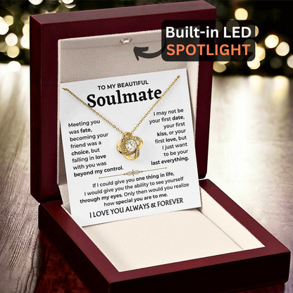 To My Soulmate - "You Are Special To Me" Love Knot Necklace Gift Set - SM01