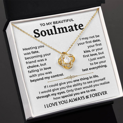 To My Soulmate - "You Are Special To Me" Love Knot Necklace Gift Set - SM01