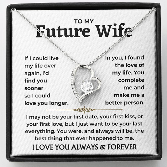 To My Future Wife - "You Complete Me" Forever Love Necklace Gift Set - FW03