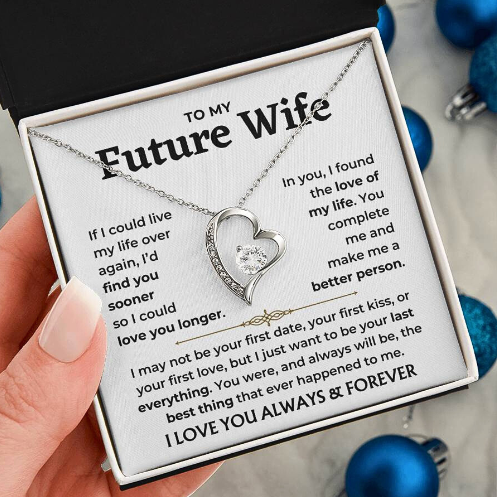 To My Future Wife - "You Complete Me" Forever Love Necklace Gift Set - FW03