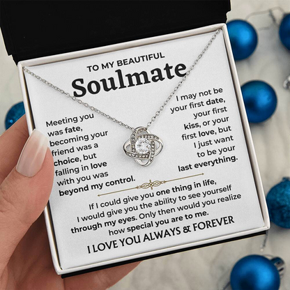 To My Soulmate - "You Are Special To Me" Love Knot Necklace Gift Set - SM01