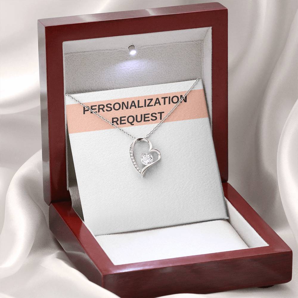 [PERSONALIZED] Forever Love Necklace Gift Set - AWSW