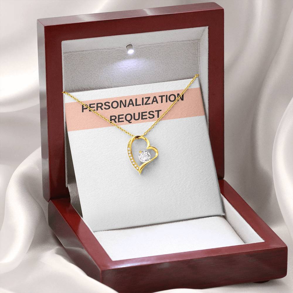 [PERSONALIZED] Forever Love Necklace Gift Set - AWSW