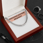 [PERSONALIZED] Cuban Link Chain Necklace Gift Set - AWSW