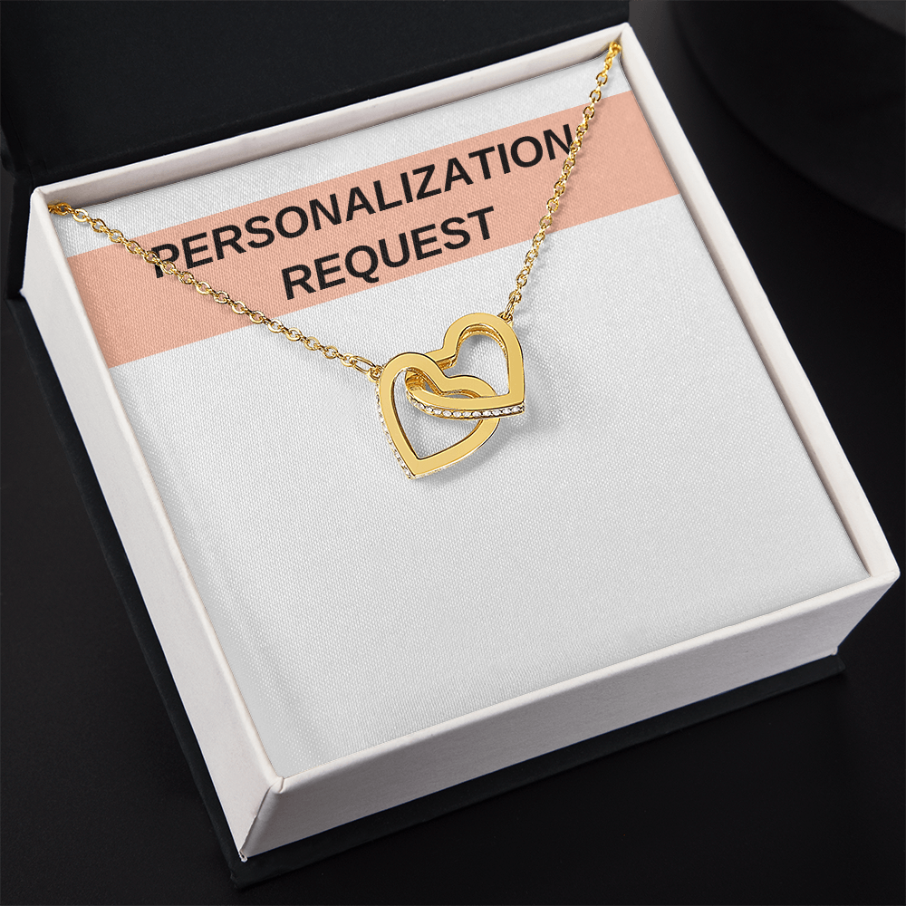 [PERSONALIZED] Interlocked Heart Necklace Gift Set - AWSW