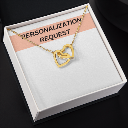 [PERSONALIZED] Interlocked Heart Necklace Gift Set - AWSW