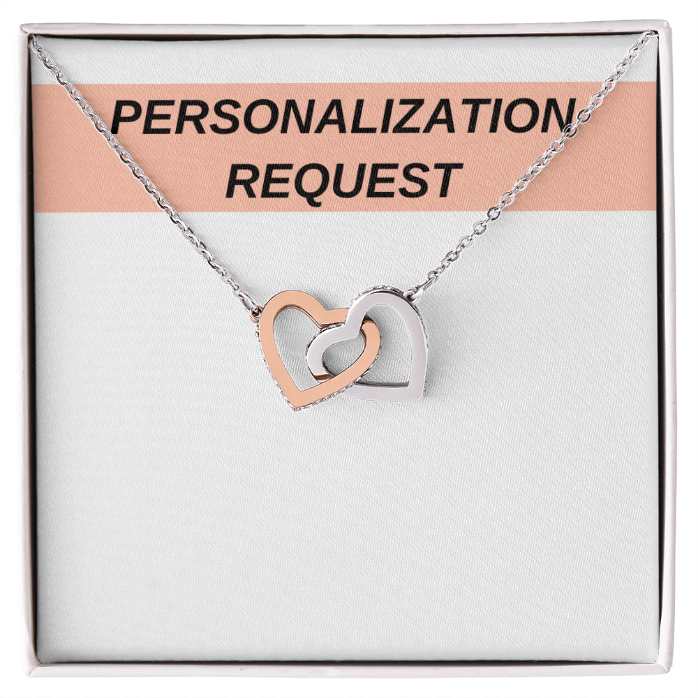 [PERSONALIZED] Interlocked Heart Necklace Gift Set - AWSW