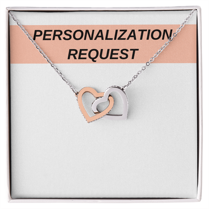 [PERSONALIZED] Interlocked Heart Necklace Gift Set - AWSW