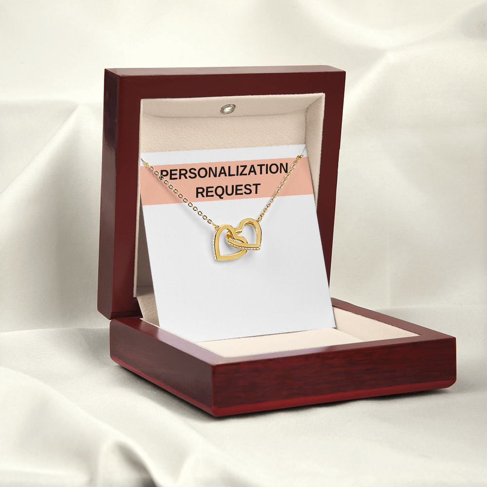 [PERSONALIZED] Interlocked Heart Necklace Gift Set - AWSW