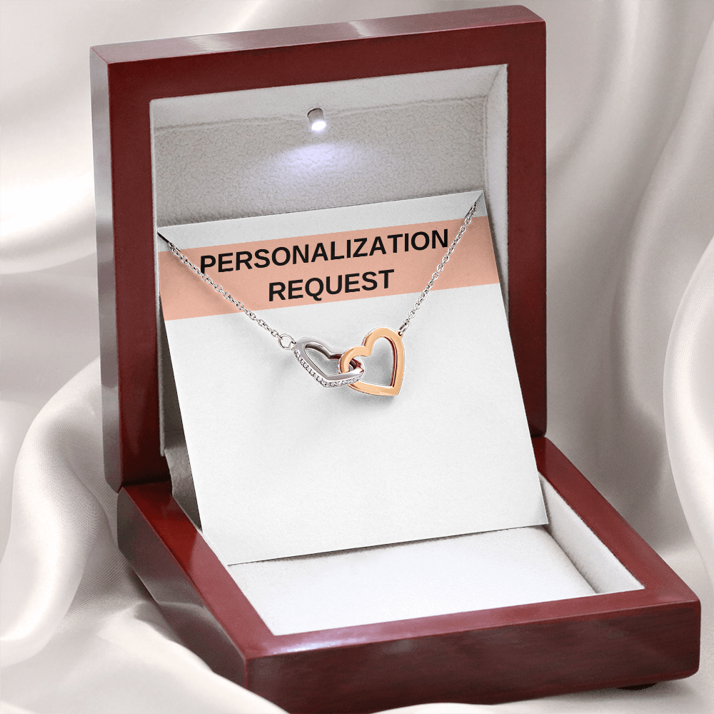 [PERSONALIZED] Interlocked Heart Necklace Gift Set - AWSW