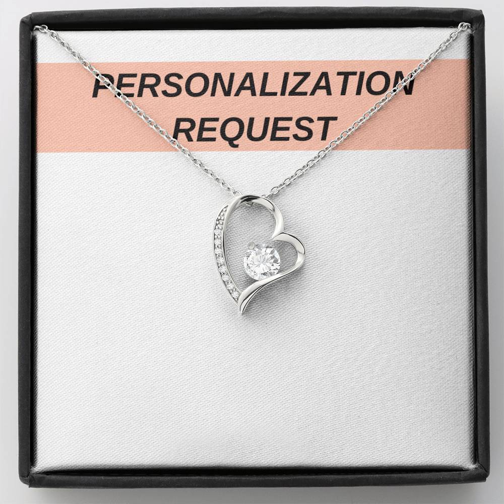 [PERSONALIZED] Forever Love Necklace Gift Set - AWSW