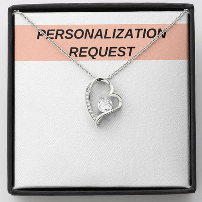 [PERSONALIZED] Forever Love Necklace Gift Set - AWSW