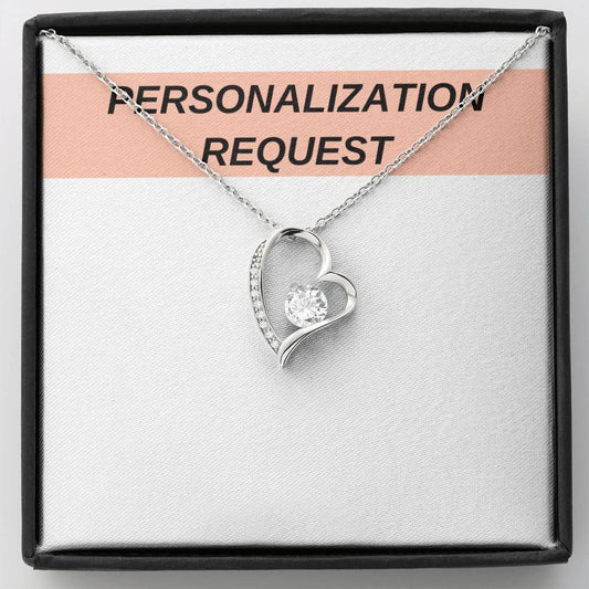 [PERSONALIZED] Forever Love Necklace Gift Set - AWSW