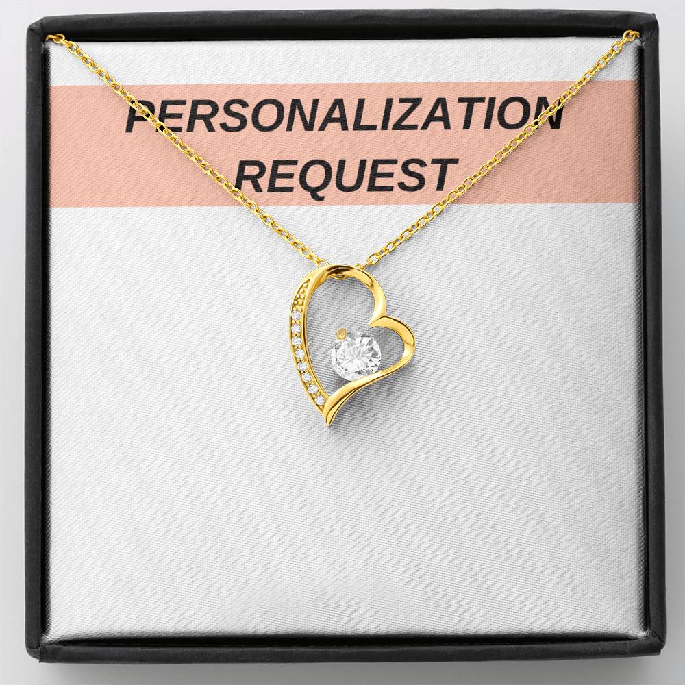 [PERSONALIZED] Forever Love Necklace Gift Set - AWSW