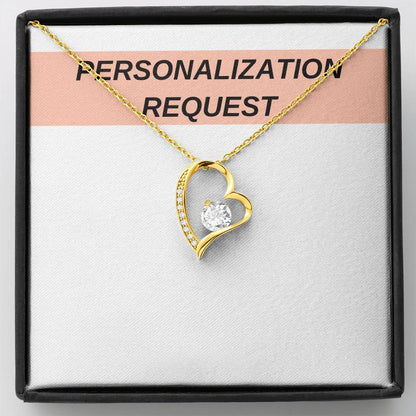 [PERSONALIZED] Forever Love Necklace Gift Set - AWSW