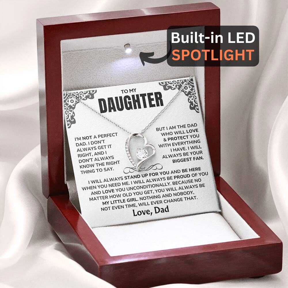 To My Daughter - "I'll Always Be Here" Forever Love Necklace Gift Set  - DT03
