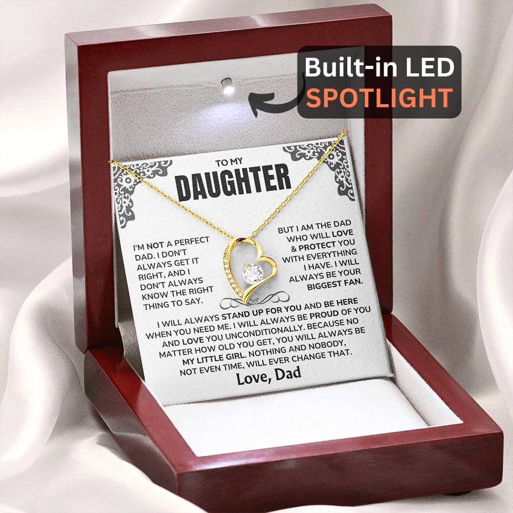 To My Daughter - "I'll Always Be Here" Forever Love Necklace Gift Set  - DT03