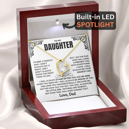 To My Daughter - "I'll Always Be Here" Forever Love Necklace Gift Set  - DT03