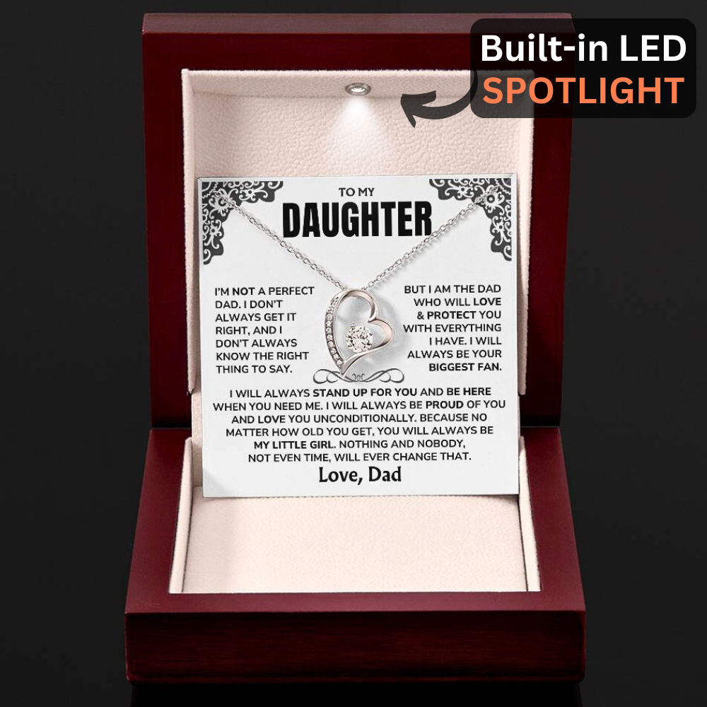 To My Daughter - "I'll Always Be Here" Forever Love Necklace Gift Set  - DT03