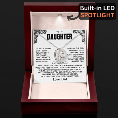 To My Daughter - "I'll Always Be Here" Forever Love Necklace Gift Set  - DT03