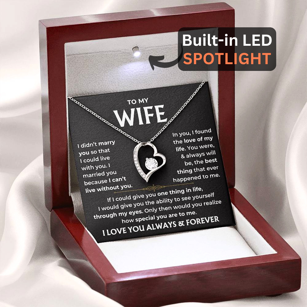 To My Wife Necklace - "Love of My Life" Forever Love Wife Gift Set - WF02v2